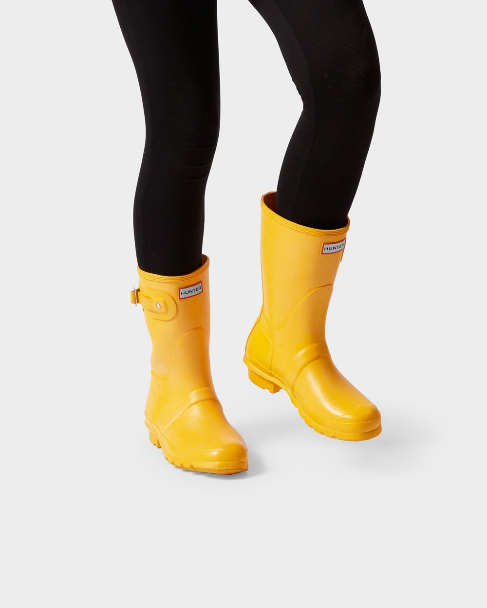 Womens Hunter Original - Short Rain Boots Yellow - 1952-NTGYW